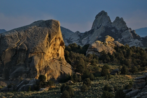 Evening glow on Elephant Rock